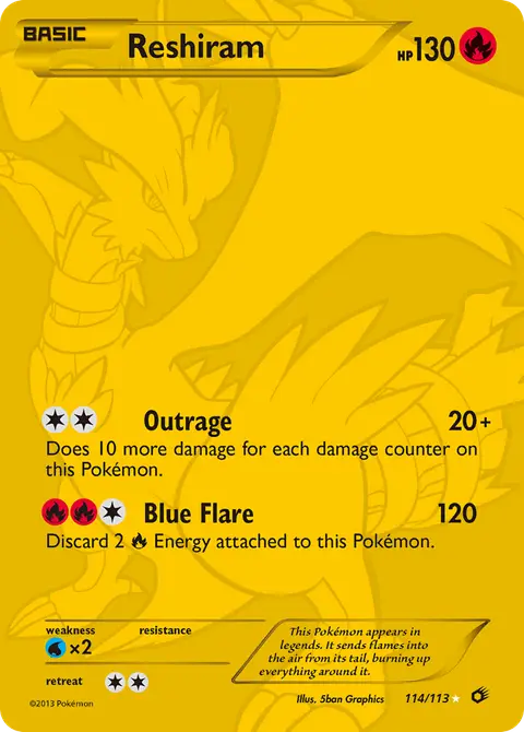 Reshiram 114/113 · Legendary Treasures
