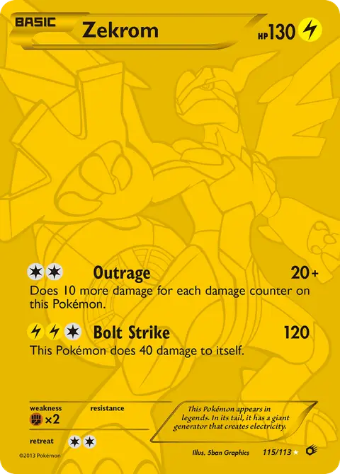 Zekrom 115/113 · Legendary Treasures
