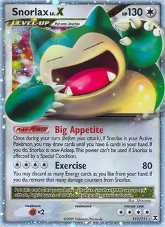 Snorlax LV.X 111/111 · Rising Rivals