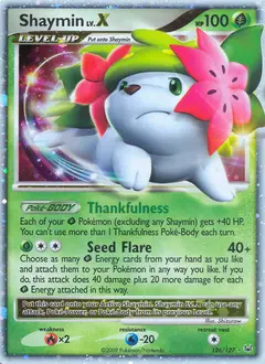 Shaymin LV.X 126/127 · Platino