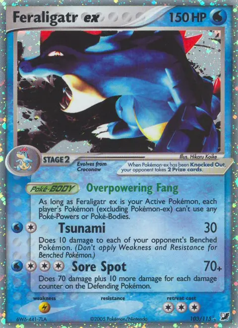 Feraligatr ex 103 · EX Forze Segrete