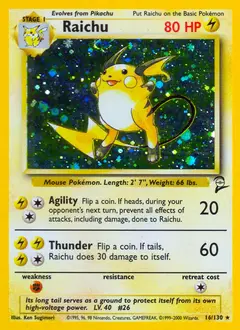 Raichu 16/130 · Base Set 2