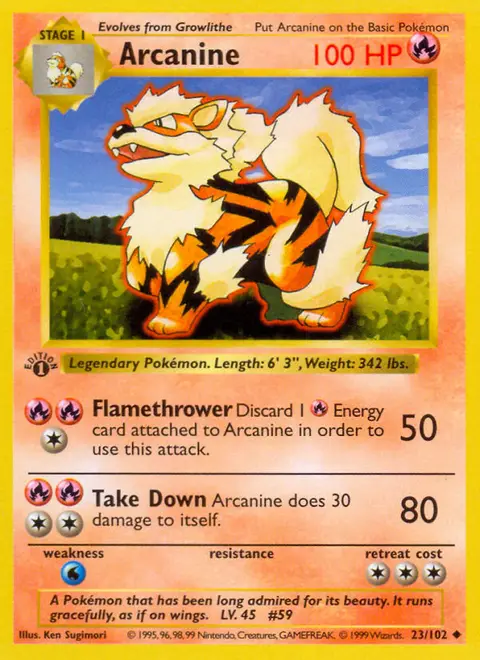 Arcanine 23/102 · Base Set