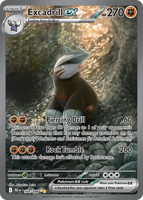 Excadrill ex 168/086 · Black Bolt
