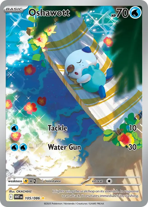 Oshawott 105/086 · White Flare