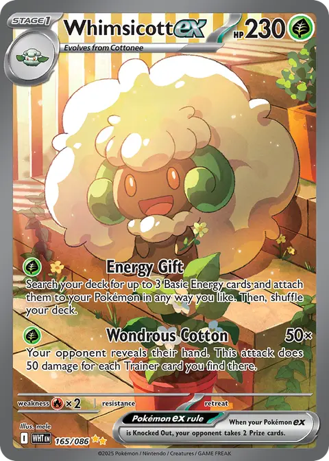 Whimsicott ex 165/086 · White Flare