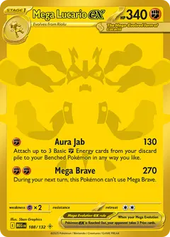 Mega Lucario ex 188/132 · Mega Evolution