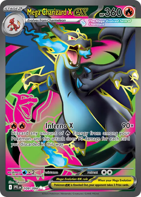 Mega Charizard X ex 109/094 · Phantasmal Flames