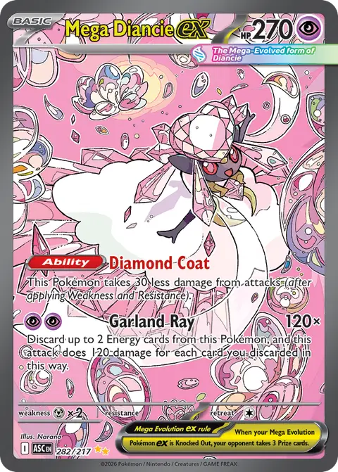 Mega Diancie ex 282/217 · Ascended Heroes
