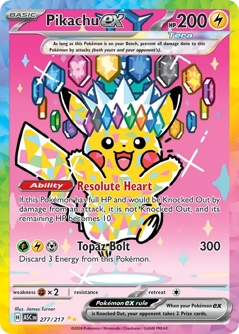 Pikachu ex 277/217 · Ascended Heroes