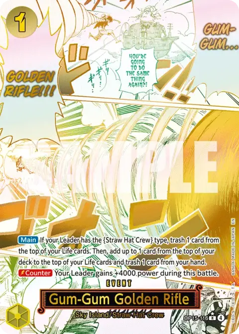 Gum-Gum Golden Rifle OP15-116 · Adventure on Kami's Island