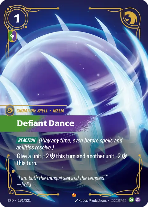 Defiant Dance SFD-196/221 · Spiritforged