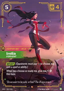 Irelia, Fervent SFD-057/221 · Spiritforged