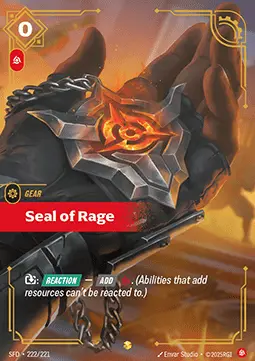 Seal of Rage SFD-222/221 · Spiritforged