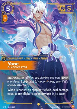 Yone, Blademaster SFD-233/221 · Spiritforged