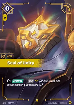 Seal of Unity SFD-238/221 · Spiritforged