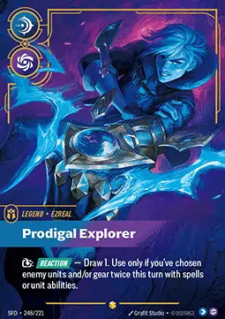 Ezreal, Prodigal Explorer SFD-248/221 · Spiritforged