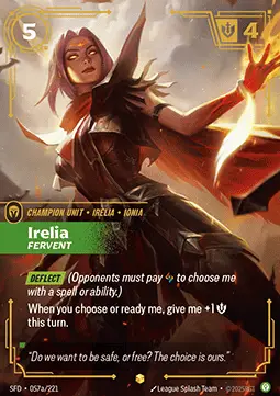 Irelia, Fervent SFD-057a/221 · Spiritforged