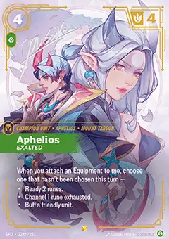 Aphelios, Exalted SFD-224*/221 · Spiritforged