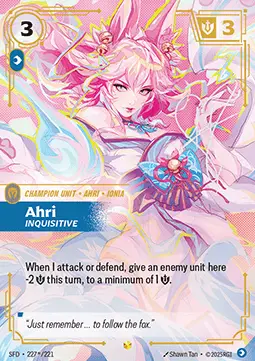 Ahri, Inquisitive SFD-227*/221 · Spiritforged