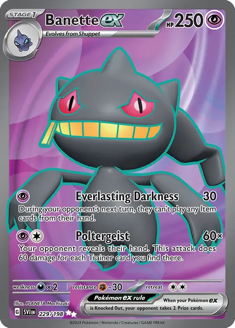 Banette ex 229/198 · Scarlet & Violet
