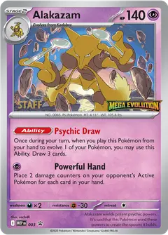 Alakazam MEP 003 · MEP Black Star Promos