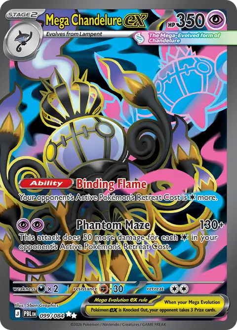 Mega Chandelure ex 99/120 · Pitch Black