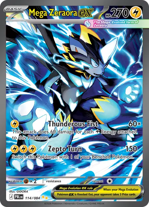 Mega Zeraora ex 114/120 · Pitch Black