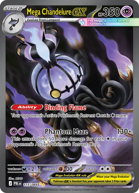 Mega Chandelure ex 115/120 · Pitch Black