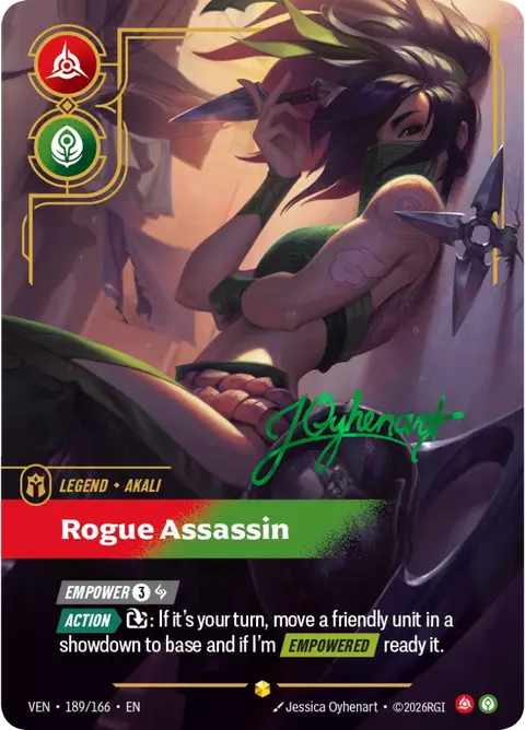 Akali, Rogue Assassin VEN-189*/166 · Vendetta