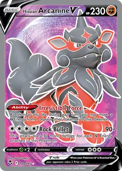 Hisuian Arcanine V 179/195 · Silver Tempest