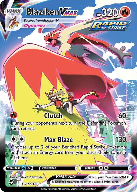 Blaziken VMAX TG15 · Tempesta Argentata Galleria Allenatori