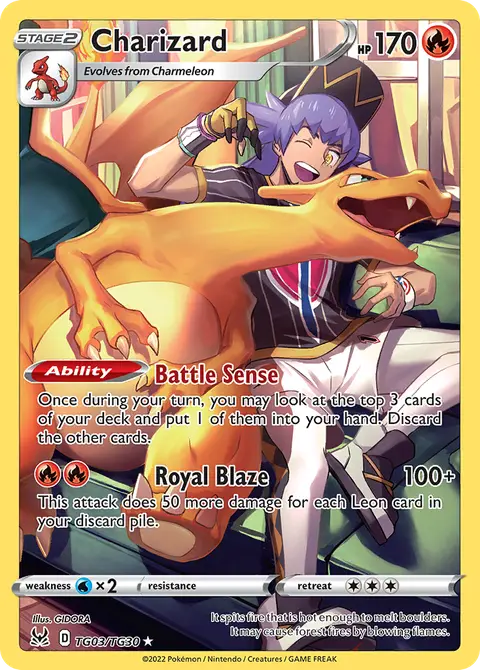 Charizard TG03 · Lost Origin Trainer Gallery