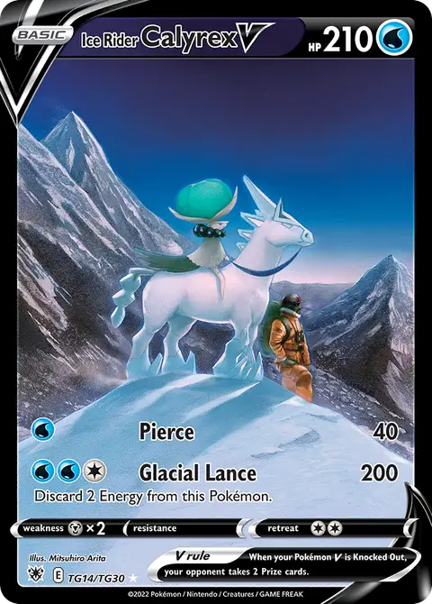 Calyrex Cavaliere Glaciale V TG14 · Lucentezza Siderale Galleria Allenatori