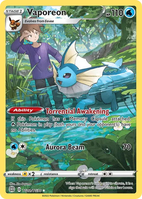 Vaporeon TG02 · Astri Lucenti Galleria Allenatori