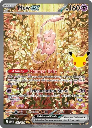 Mew ex 152/128 · 30th Celebration