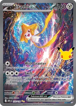 Jirachi-ex 155/128 · 30ᵉ Anniversaire