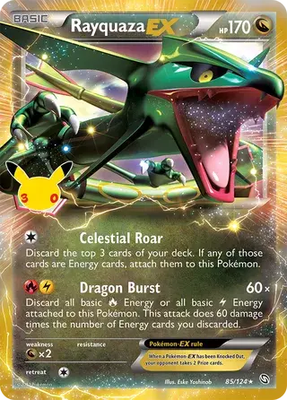 Rayquaza EX 85/124 · 30th Celebration