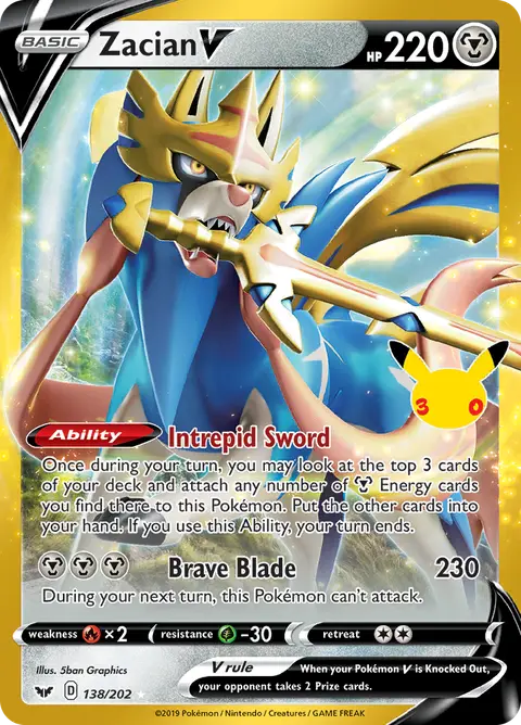 Zacian V 138/202 · 30 Jahre