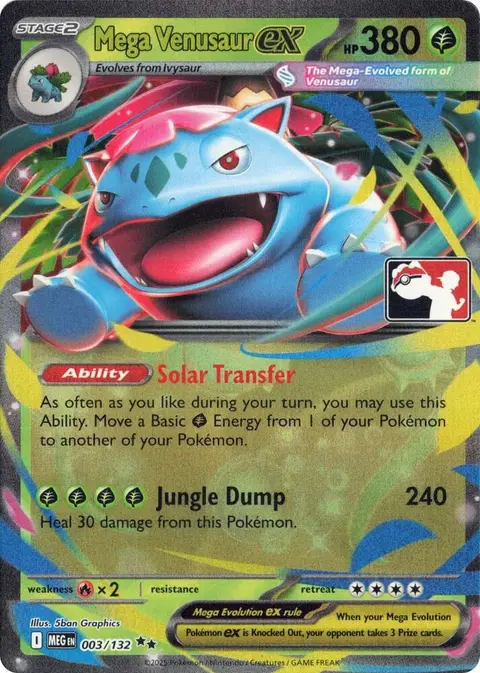 Mega Venusaur-ex 003/132 · Play! Pokémon Prize Pack Series Eight
