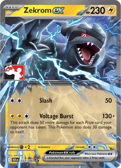 Zekrom-ex 034/086 · Play! Pokémon Prize Pack Series Eight