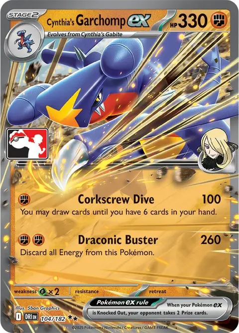 Garchomp-ex di Camilla 104/182 · Play! Pokémon Prize Pack Series Eight