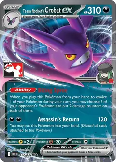 Crobat-ex del Team Rocket 122/182 · Play! Pokémon Prize Pack Series Eight