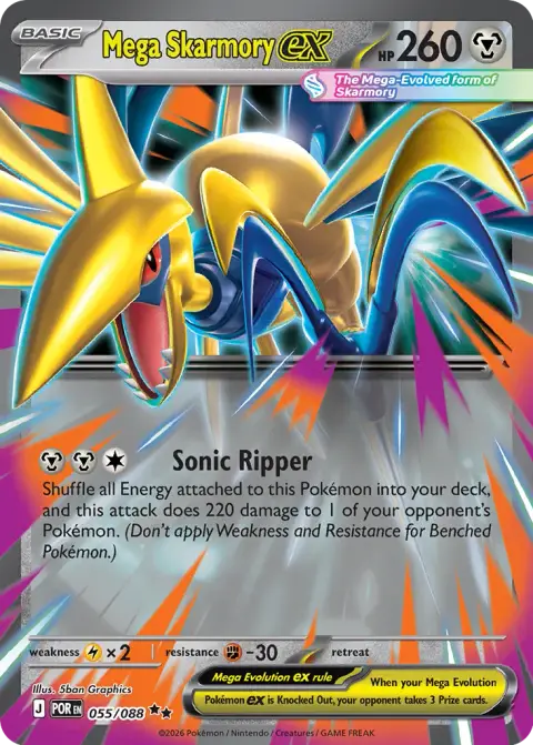 Méga-Airmure-ex 055/088 · Play! Pokémon Prize Pack Series Nine