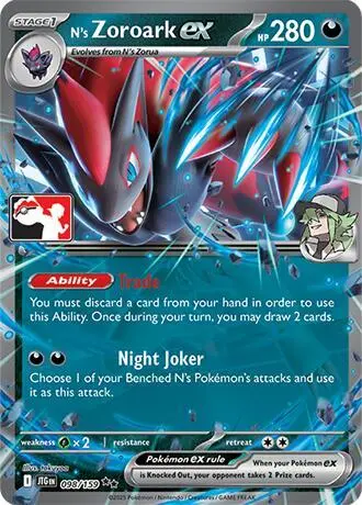 Zoroark-ex de N 098/159 · Play! Pokémon Prize Pack Series Nine