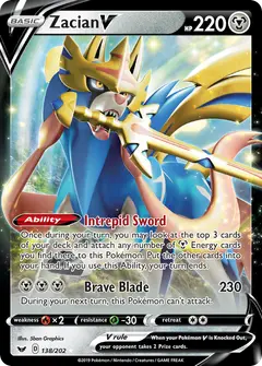 Zacian V 138/202 · Sword & Shield