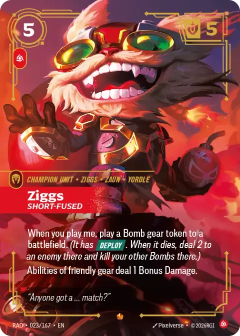 Ziggs, Short-Fused RAD-023/167 · Radiance