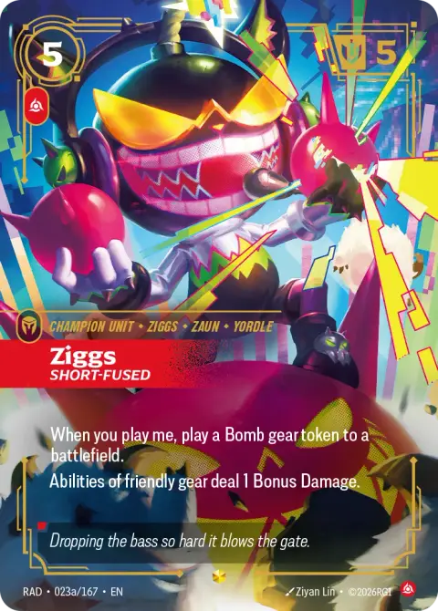 Ziggs, Short-Fused RAD-023a/167 · Radiance