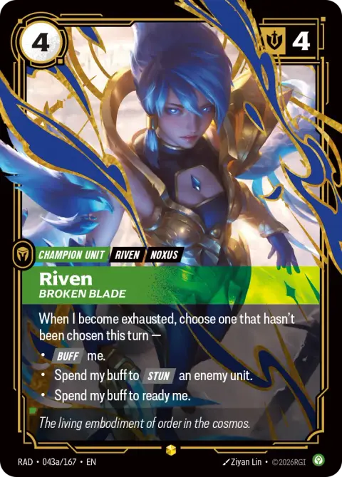 Riven, Broken Blade RAD-043a/167 · Radiance
