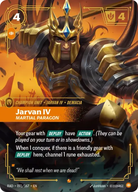 Jarvan IV, Martial Paragon RAD-091/167 · Radiance